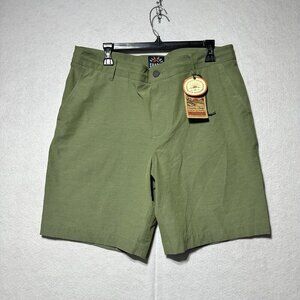 Faherty Belt Loop All Day 9-Inch Shorts Olive Green Size 35 NWT